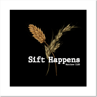 Sift Happens Vertical Combined White Posters and Art